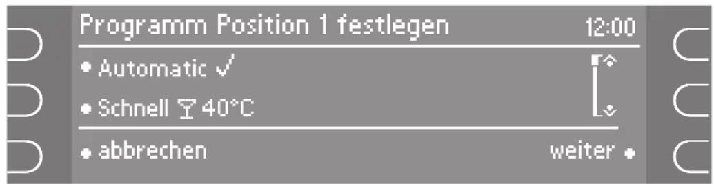 MIELE G 1833 - Hauptmenü ändern - 1