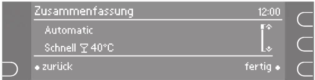 MIELE G 1833 - Hauptmenü ändern - 2