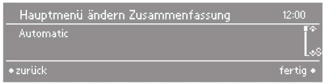 MIELE G 1832 - Hauptmenü ändern - 2