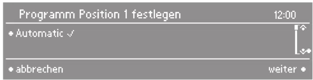 MIELE G 1830 SCI - Hauptmenü ändern - 1