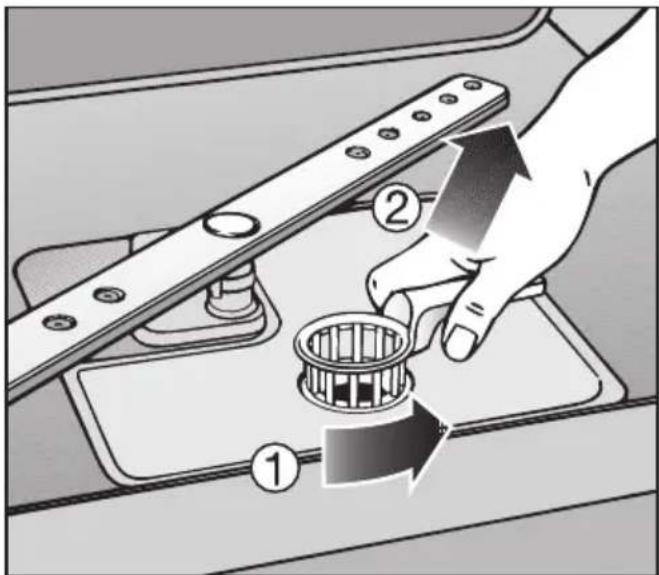 MIELE G 1191 - Siebe im Spülraum reinigen - 1