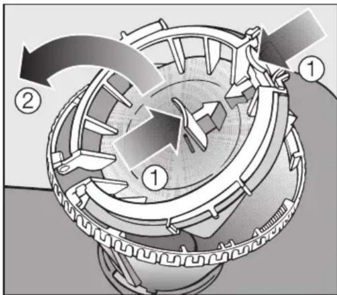 MIELE G 5375 - Siebe im Spülraum reinigen - 2