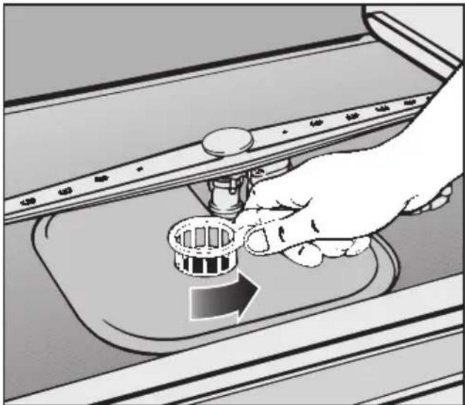MIELE G 396 SCHE Plus - Siebe im Spülraum reinigen - 1