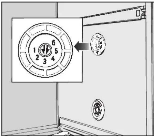 MIELE G 307 I - Wasserenthärtungsanlage ein- stellen - 1