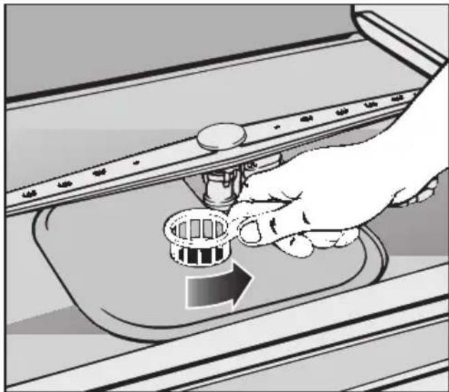 MIELE G 307 I - Siebe im Spülraum reinigen - 1