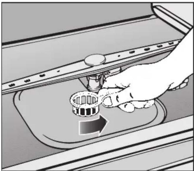 MIELE G 641I Plus - Siebe im Spülraum reinigen - 1