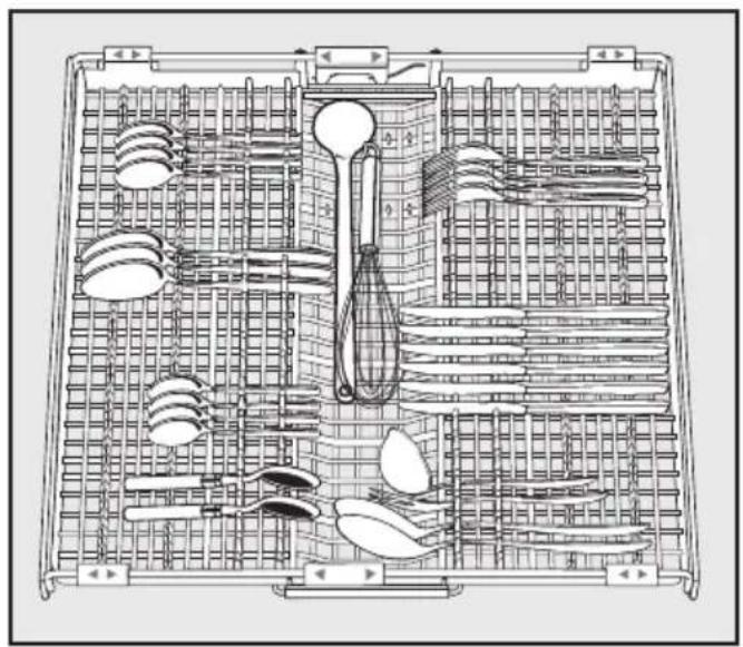 MIELE G 6165 VI XXL - Geschirr und Besteck einordnen - 1