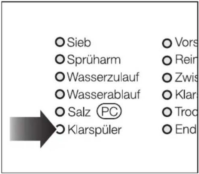 MIELE G 698 SCI Plus - Klarspülernachfüllanzeige - 1