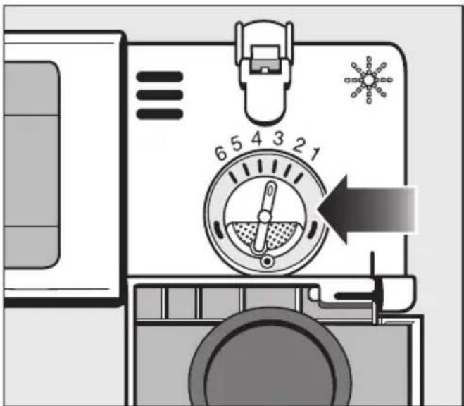 MIELE G 694 Plus - Dosiermenge für Klarspüler einstellen - 1