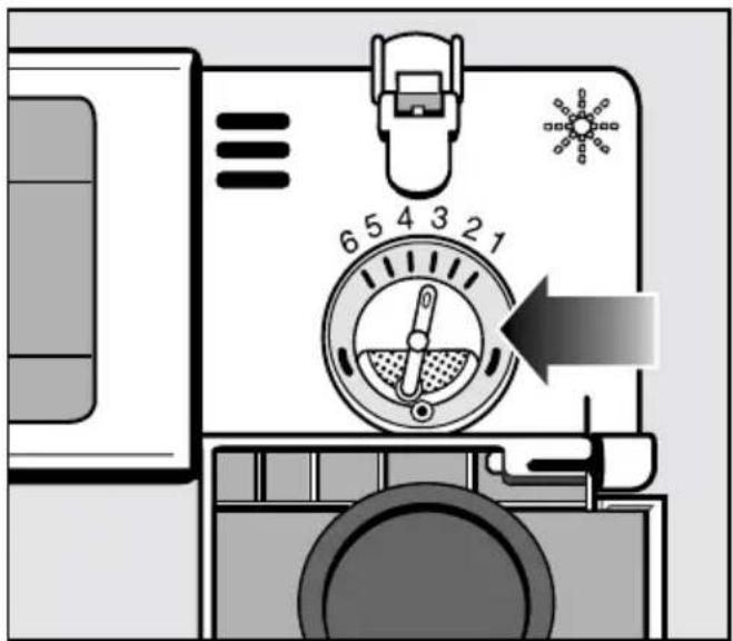 MIELE G 881 SCI - Dosiermenge für Klarspüler einstellen - 1