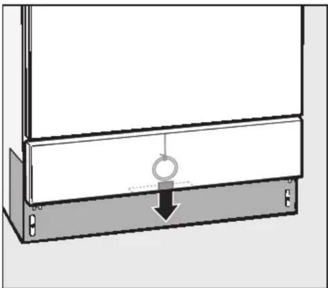 MIELE G 7862 - Öffnen der Tür mit der Not- entriegelung - 1