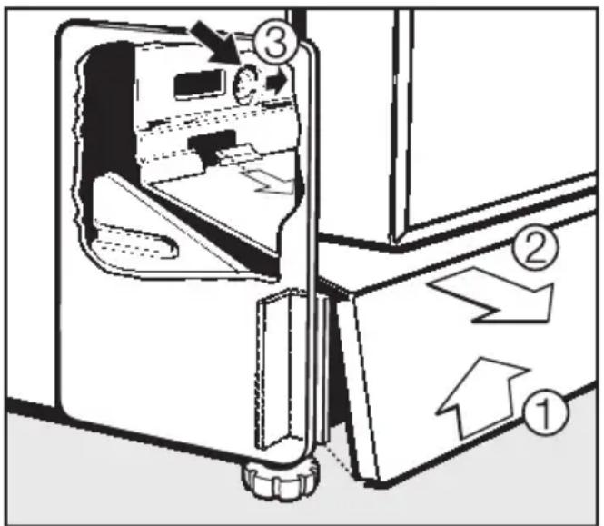 MIELE G 7855 - Sockelblech und Kunststoff-Abdeckhaube abnehmen: - 1