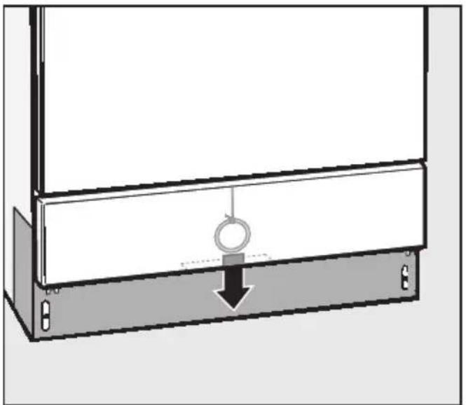 MIELE G 7835 - Öffnen der Tür mit der Notentriegelung - 1