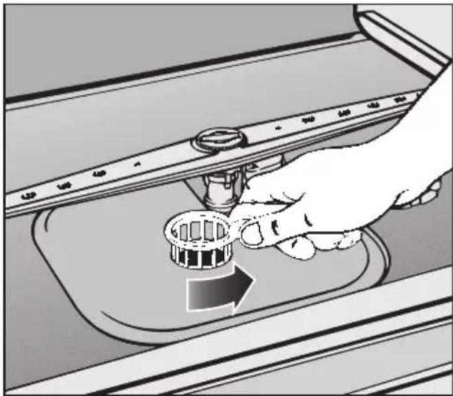 MIELE G 7831 - Siebe im Spülraum reinigen - 1