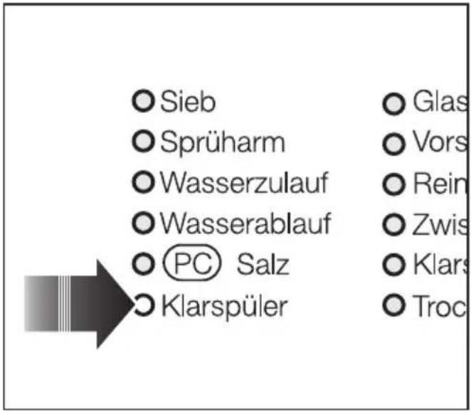 MIELE G 698 3 SC Plus - Klarspülernachfüllanzeige - 1