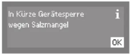 MIELE PG 8058 U - Gerätesperre durch Salzmangel - 1