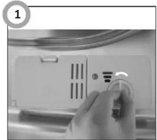 AMICA EGSP 24569 V - Füllen des Klarspülbehälters und Auswahl der Einstellungen - 1