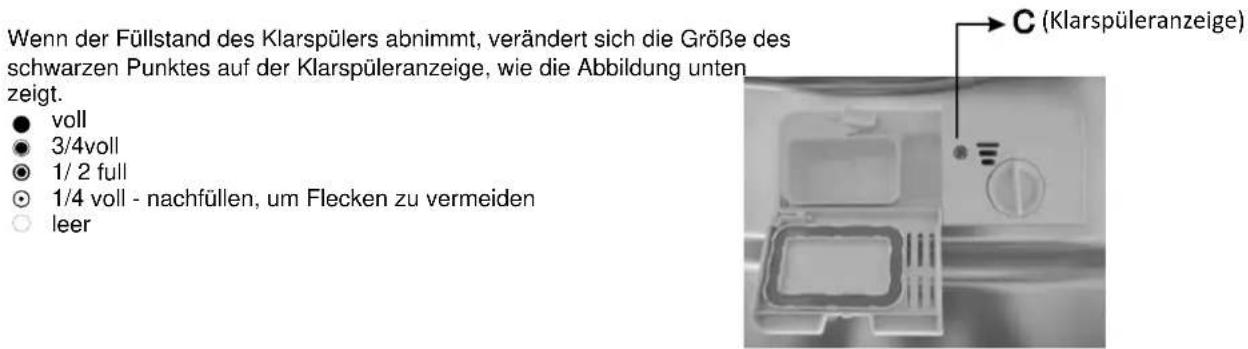 AMICA EGSP 24384V - Wann soll der Klarspülerspender befüllt werden - 1