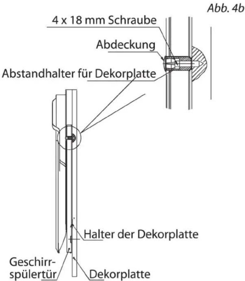 AMICA EGSP 24068V - Anbringen der Dekorplatte: - 1