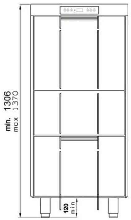 SMEG CW510-1 - ABMESSUNGEN DER SPÜLMASCHINE UND ANSCHLUSSMASSE - 2