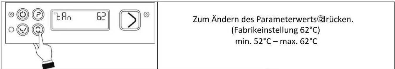 SMEG CW530SDE - Einstellen der Spültemperatur - 1