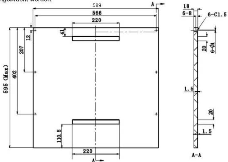 GORENJE GI63315X - Abmessungen und Montage der Möbelplatte - 1