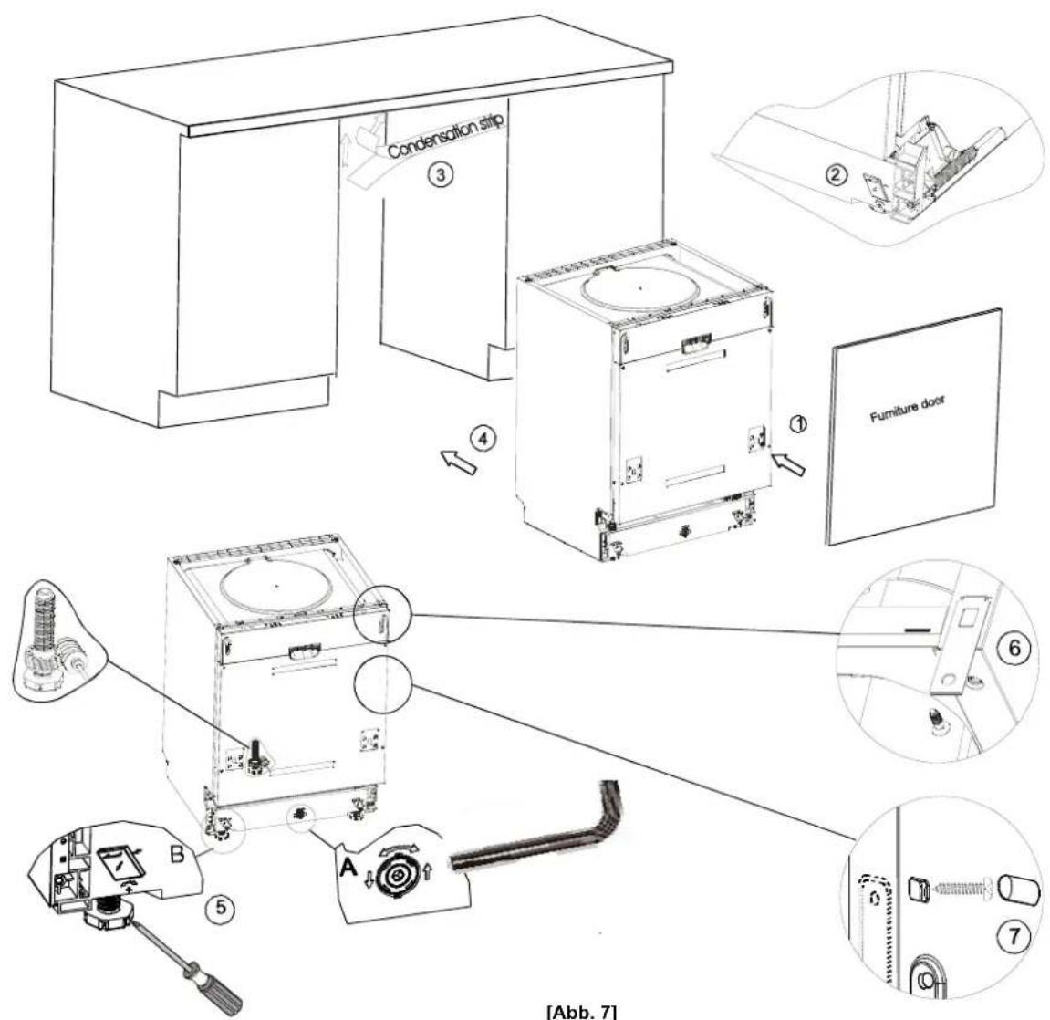 GORENJE GI53315X - Installationsschritte der Geschirrspülmaschine - 1