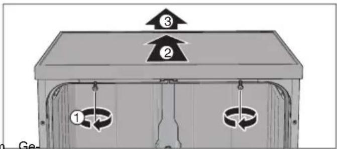 GORENJE GS65160X - Die Arbeitsplatte des Geschirrspülers entfernen - 1
