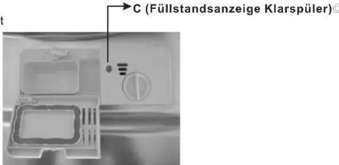 GORENJE GS52010W - Wann ist die Dosierkammer mit dem Klarspüler nachzufüllen? - 1