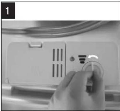 GORENJE GI61010 - Wann ist die Dosierkammer mit dem Klarspüler nachzufüllen? - 2