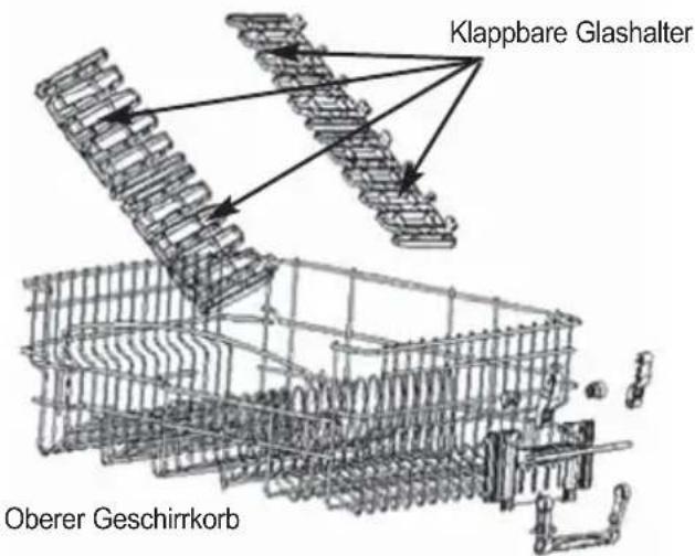 ORANIER GAVI 7567 - Klappbare Glashalter am oberen Geschirrkorb - 1