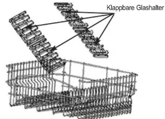 ORANIER GAVI 7557 - Klappbare Glashalter am oberen Geschirrkorb - 1