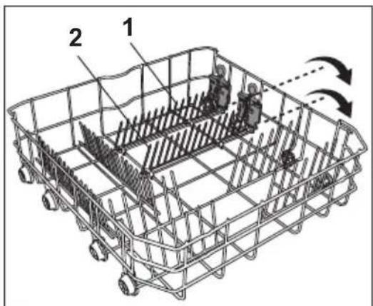 BLOMBERG GSN 9583 XB620 - Einklappbare Geschirrhalter am unteren Korb (2-teilig) (je nach Modell) - 1