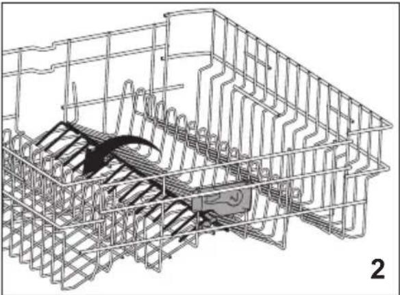 BLOMBERG GSN 9222 SP - Einklappbare Geschirrhalter am oberen Korb (je nach Modell) - 2