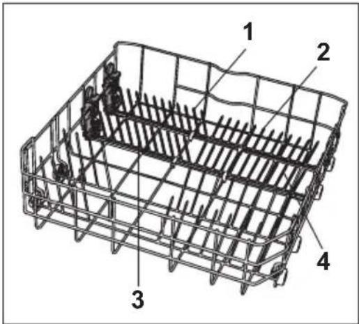 BLOMBERG GIN 9583 X620 - Einklappbare Geschirrhalter am unteren Korb (4-teilig) (je nach Modell) - 1