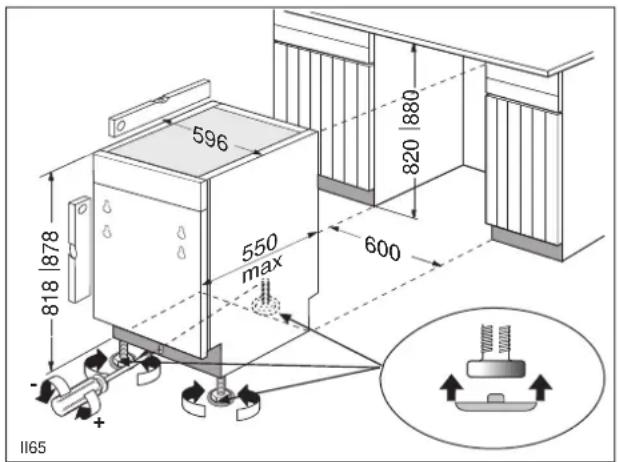 Küppersbusch IGV 689.1 - Nivellierung und Höhenverstellung des Gerätes - 1