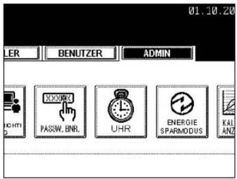 01.10.20 LEN BENUTZER ADMIN XXXXX PASSW. ENRL UHR ENERGIE SPARMODUS KAL ANZ