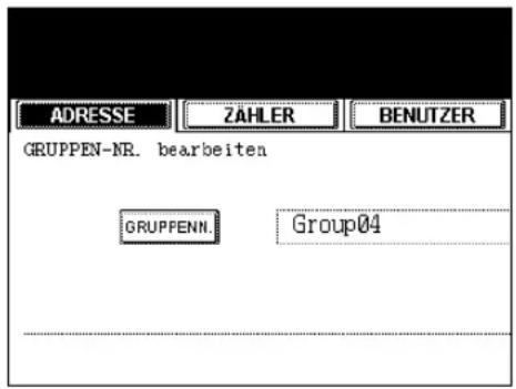ADRESSE ZÄHLER BENUTZER GRUPPEN-NR. bearbeiten GRUPFENN. Group04