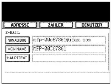 ADRESSE ZAHLER BENUTZER E-MAIL VON-ADFEGGE mfp-00c67861@ifax.com VON NAME MFP-00C67861 HAUPTTEXT