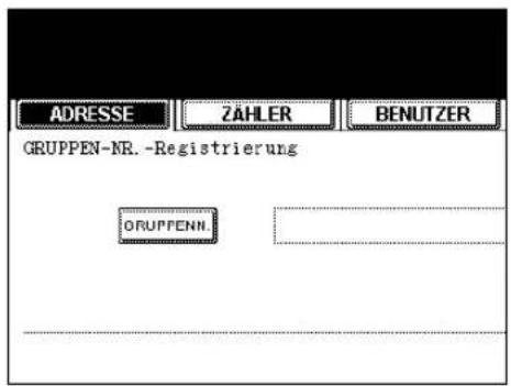 ADRESSE ZÄHLER BENUTZER GRUPPEN-NR. -Registrierung ORUPPENN.