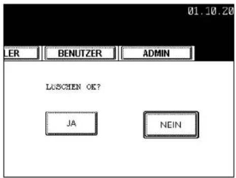 01.10.20 LER BENUTZER ADMIN LUSCHEN OK? JA NEIN