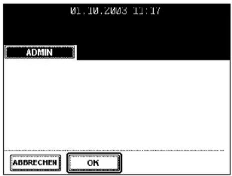 01.10.2003 11:17 ADMIN ABBRECHEN OK