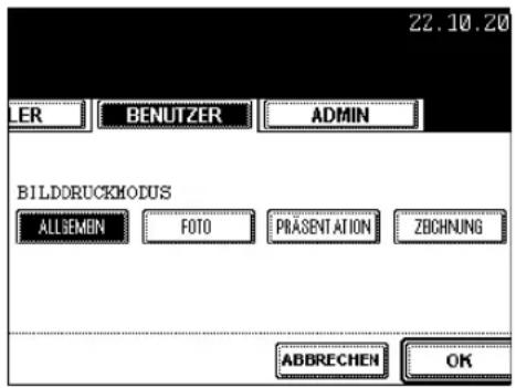 22.10.20 LER BENUTZER ADMIN BILDORUCKHODUS ALLSEMEN FOTO PRäsentATION ZEBKNUNG ABBRECHEN OK