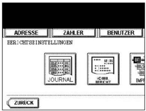 ADRESSE ZÄHLER BENUTZER EER! CHT'SE INSTELLJNGEN JOURNAL BERTT ZURÜCK