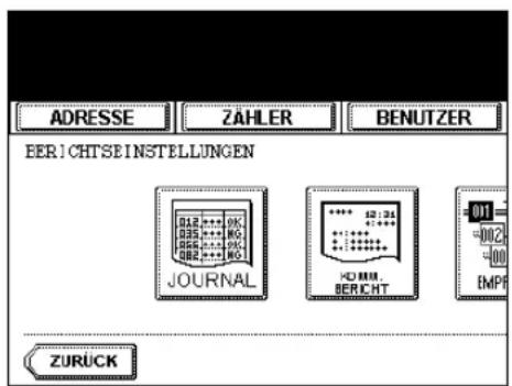 ADRESSE ZÄHLER BENUTZER EBR ICHT SE INSTELLUNGEN JOURNAL +01 12:31 -002 -00 EMPF ZURÜCK