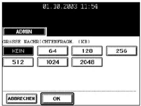 01.10.2003 11:54 ADMIN GRÖSSE IIACHR(CHTENFRAGN. (KB) KEIN 64 128 256 512 1024 2048 ADDRECHEN OK