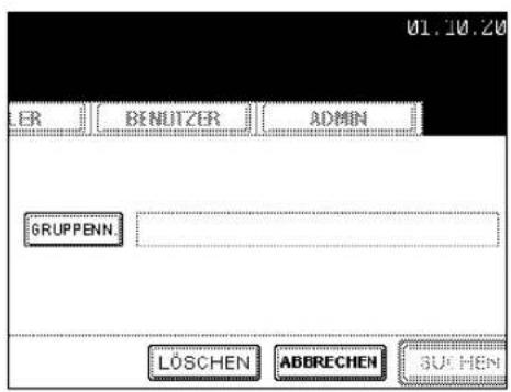 01.10.20 ER BENUTZER ADMIN GRUPPENN. LÖSCHEN ABBRECHEN SU HEN