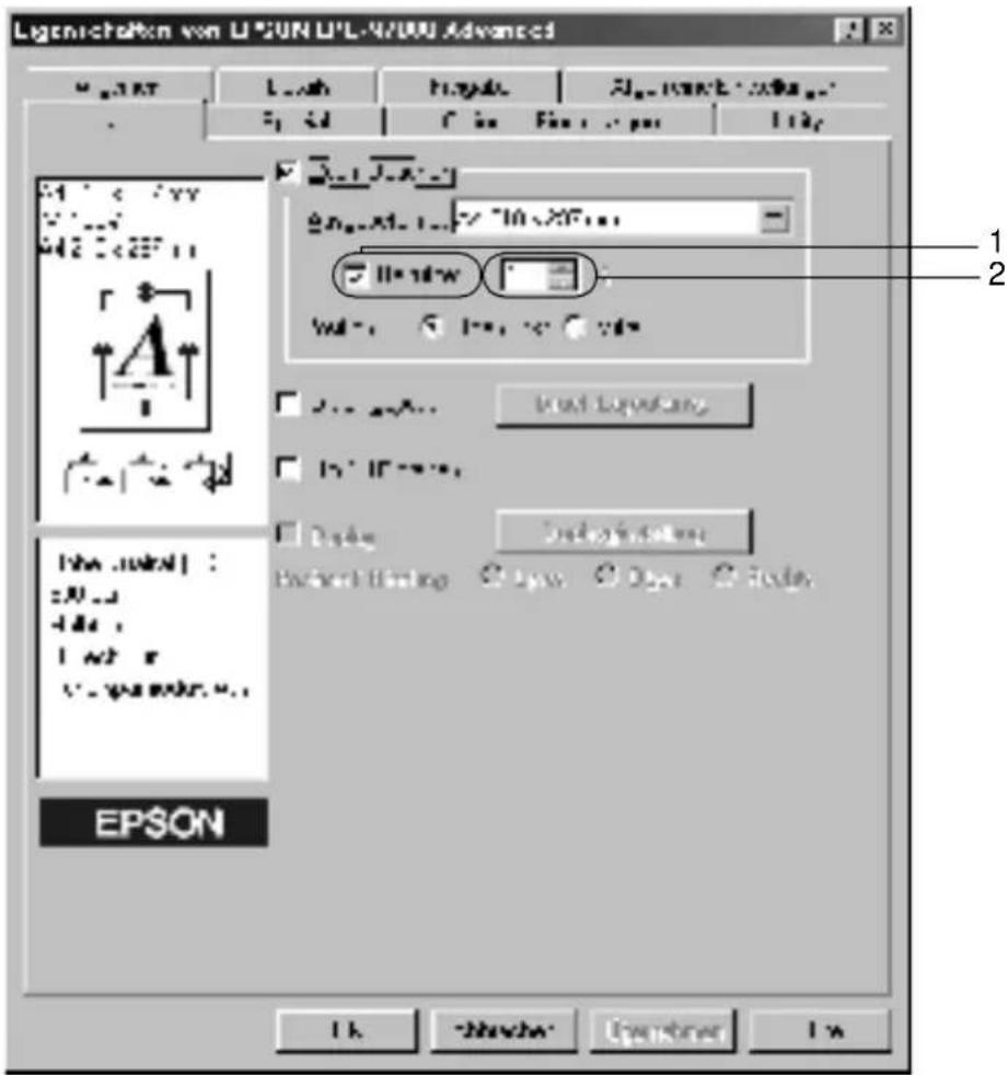 EPSON EPL-N7000 - So skalieren Sie Seiten um einen bestimmten Prozentsatz: - 1