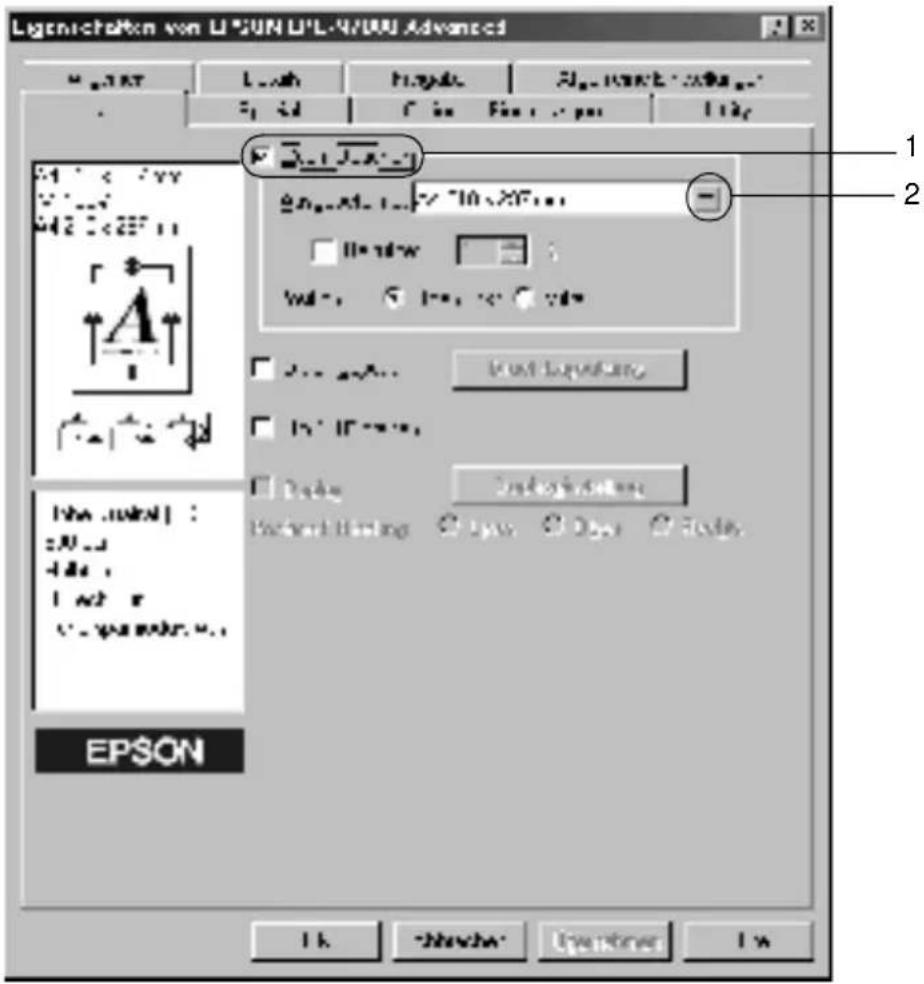 EPSON EPL-N7000 - So skalieren Sie Seiten automatisch, um sie an das Ausgabeformat anzupassen - 1