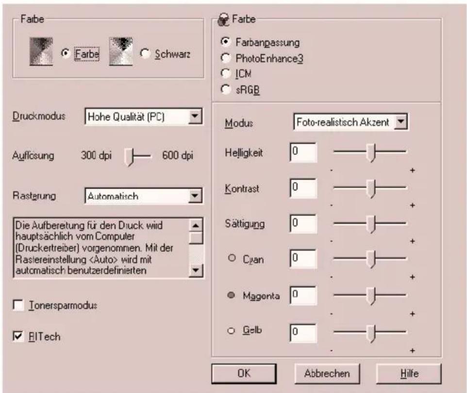 EPSON EPL-C8200 - Druckeinstellungen personalisieren - 1